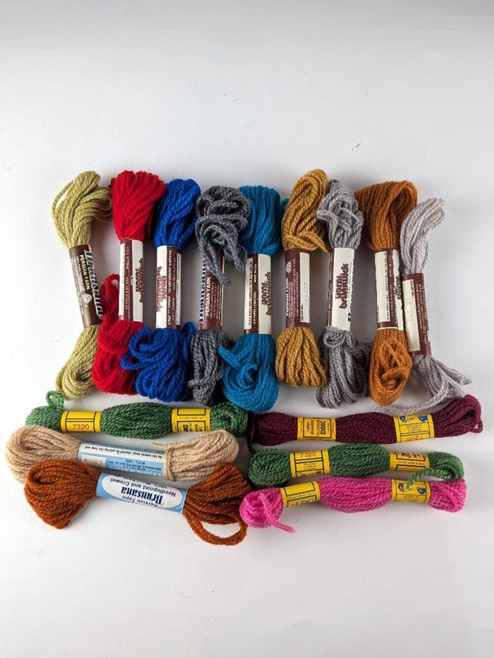 Lot of 15 Vintage Tapestry Wool Skeins